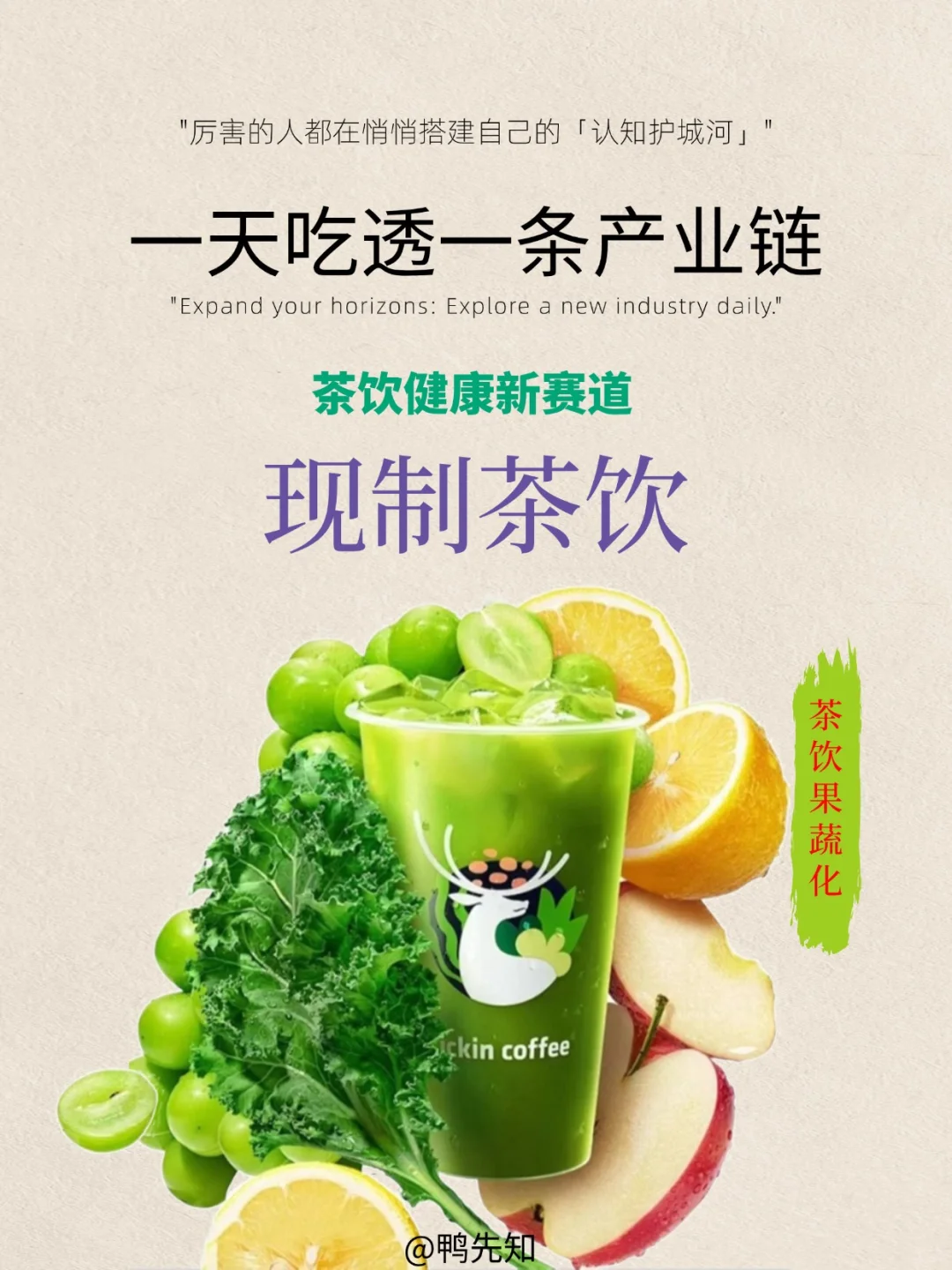 今日行业分析茶饮健康新赛道——果蔬化茶饮