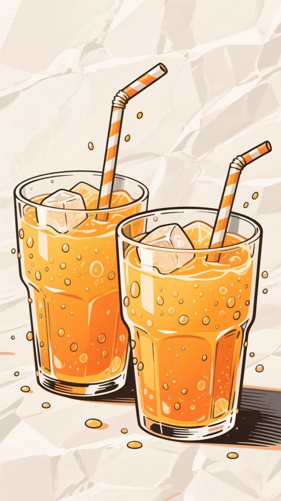 果汁插画，来啦！榨汁的快乐