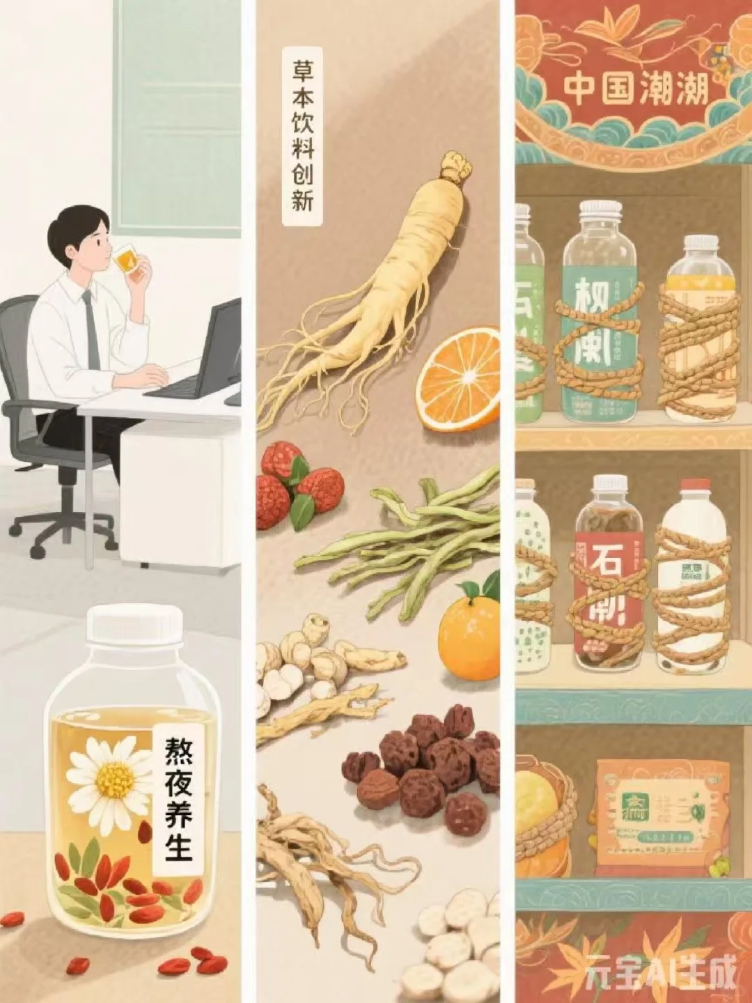 ? 草本饮料崛起：Z世代的养生新宠