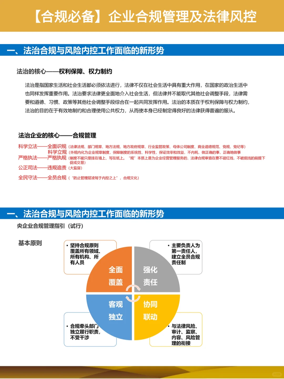 ?企业合规管理及法律风险防范