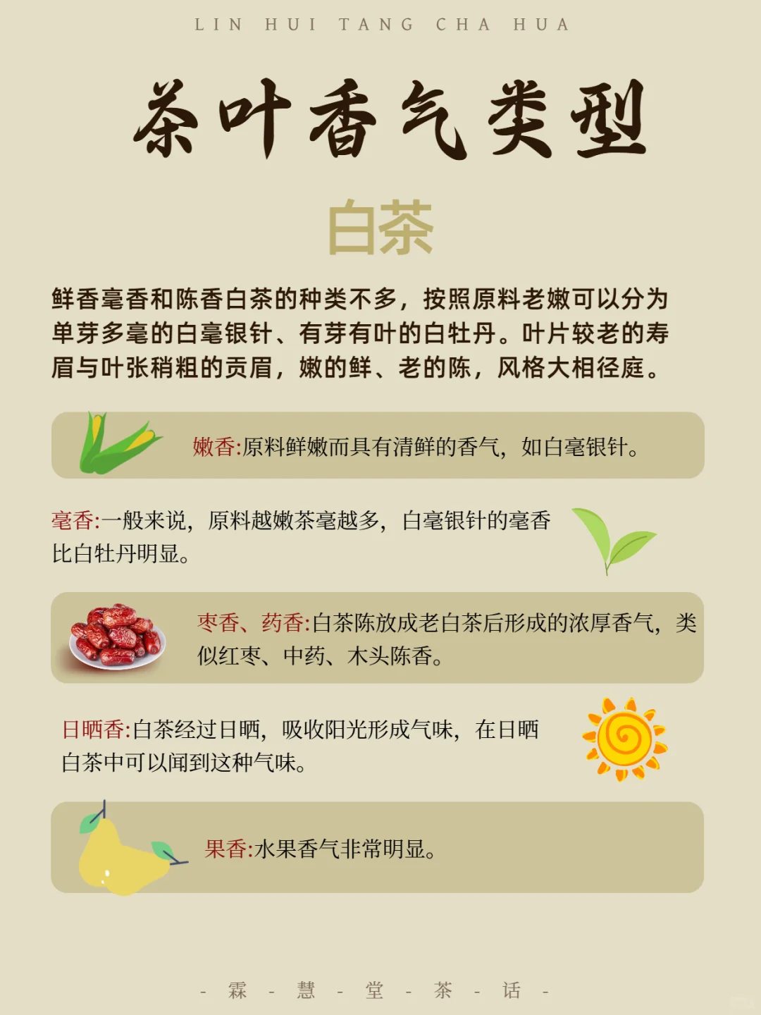 六大茶类“茶香”类型?,，你都了解多少