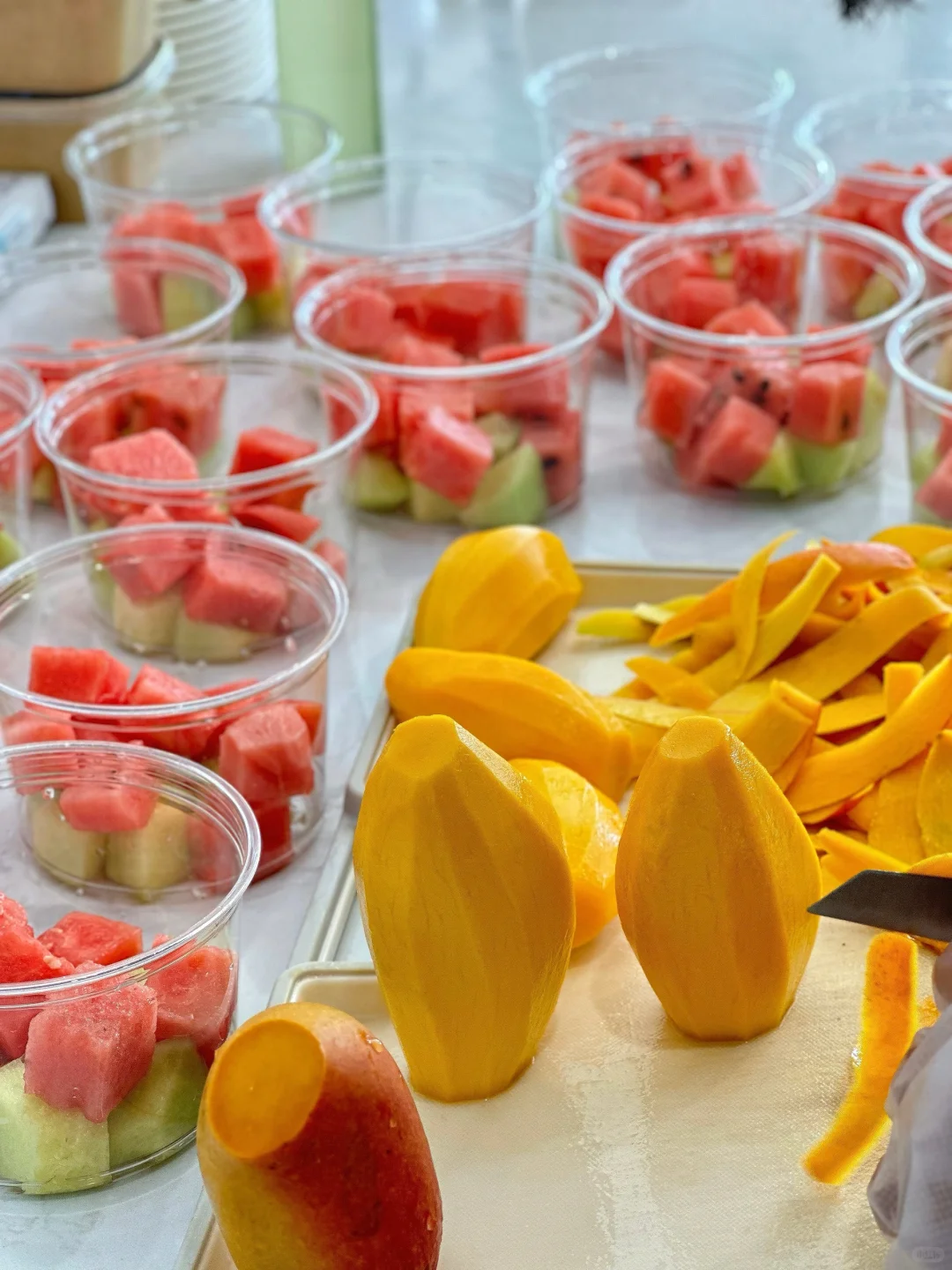 在嘉善｜学校一人份水果杯