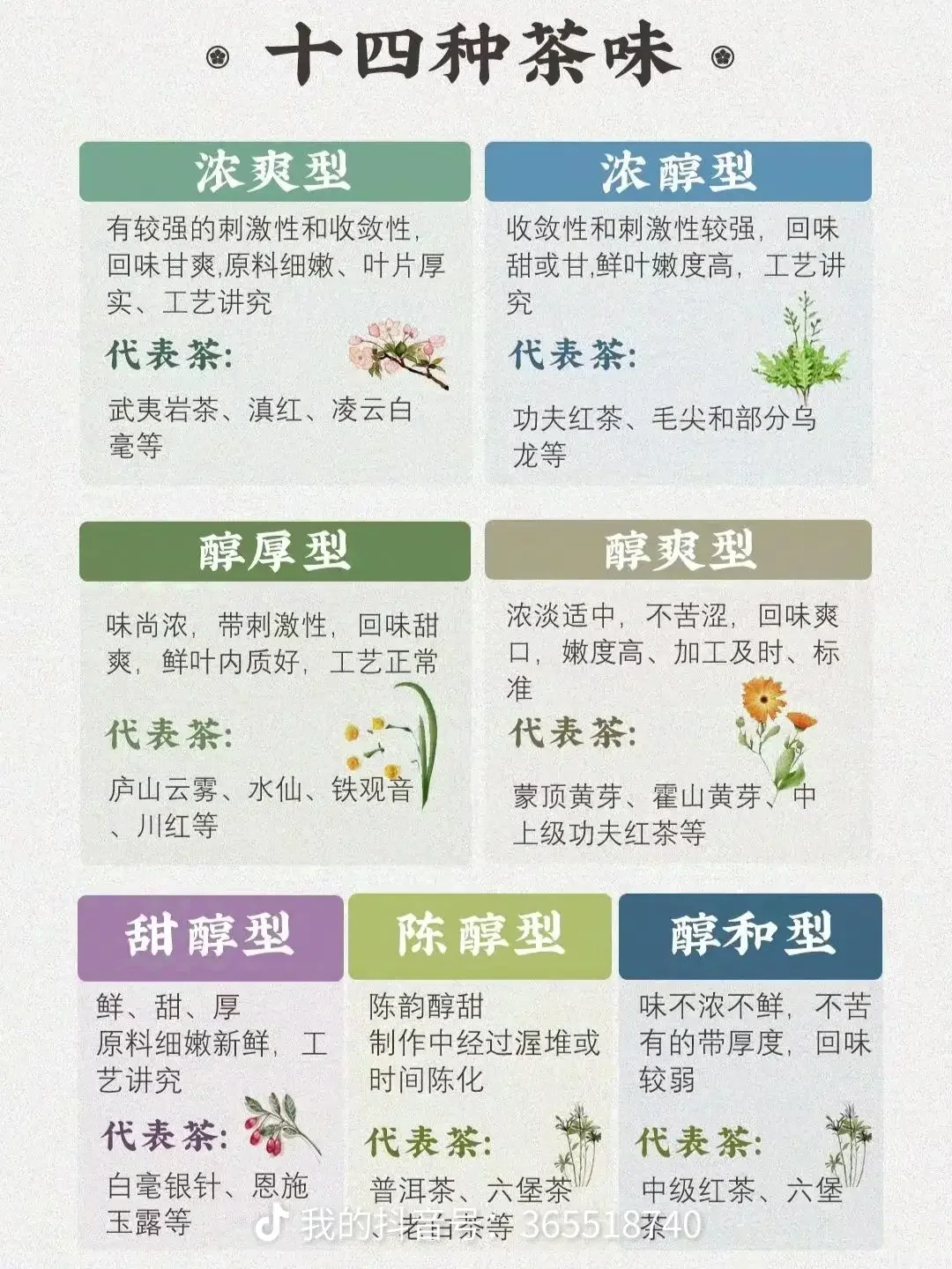 茶知识｜十四种茶香