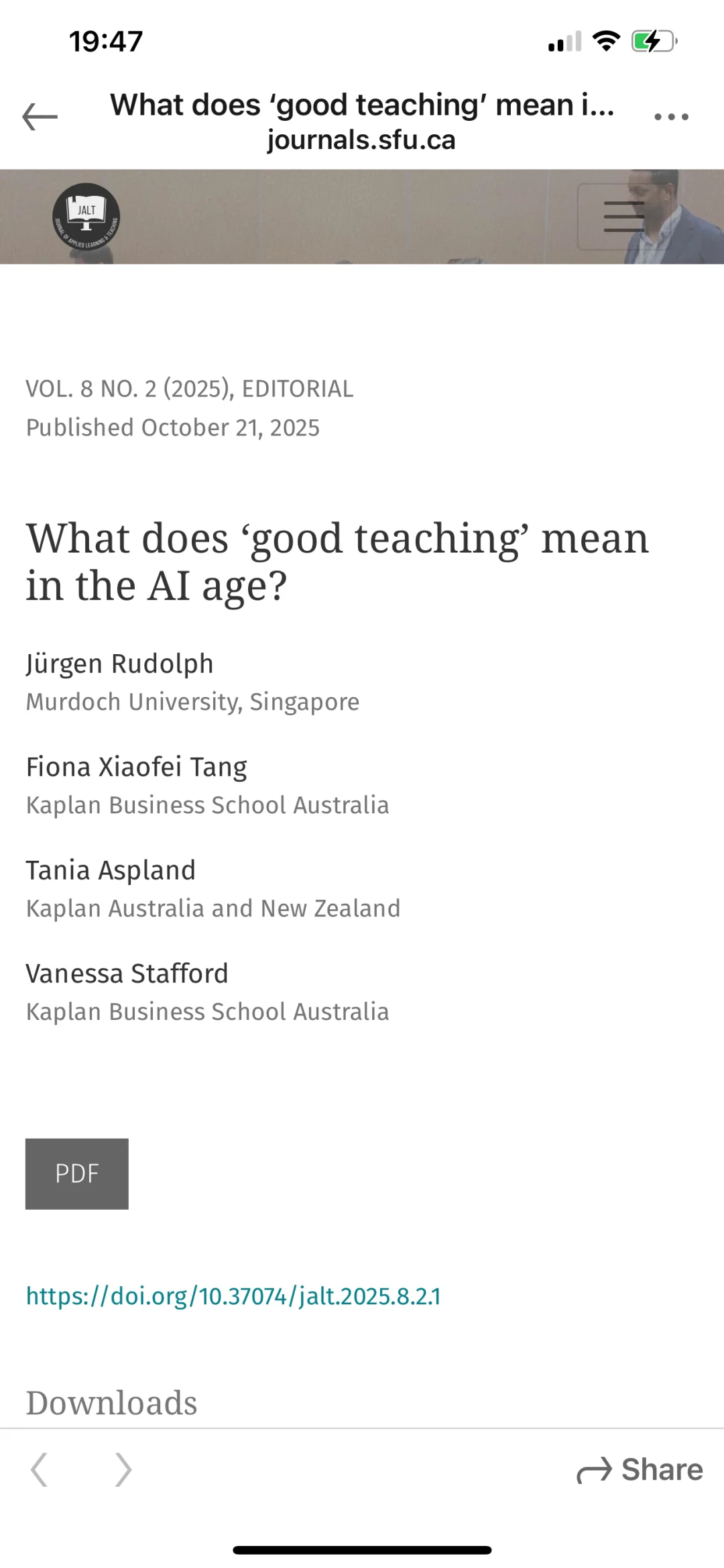 在人工智能(AI)时代,什么是“ 好的教学”?