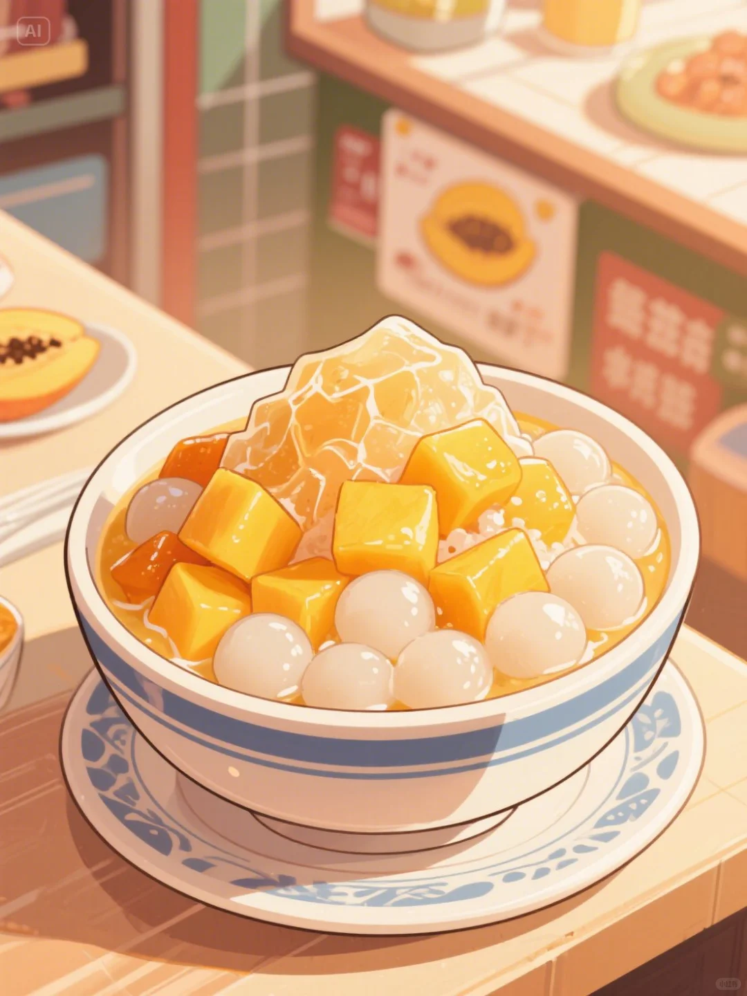 果汁插画，来啦！榨汁的快乐