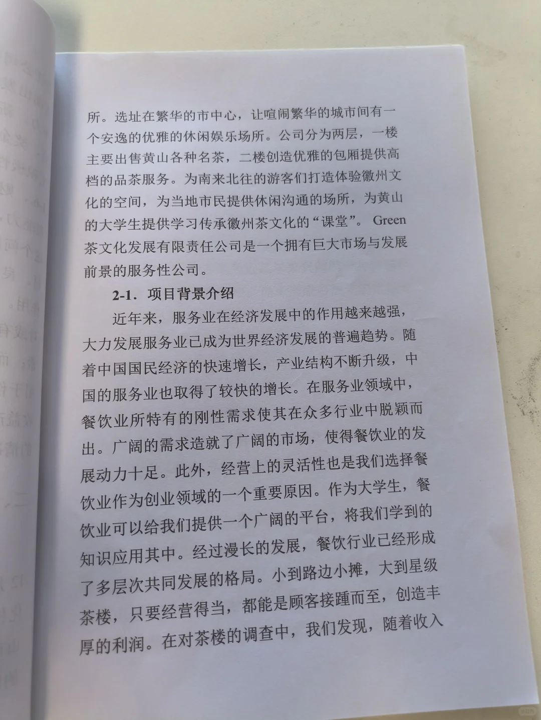 茶文化创业计划书