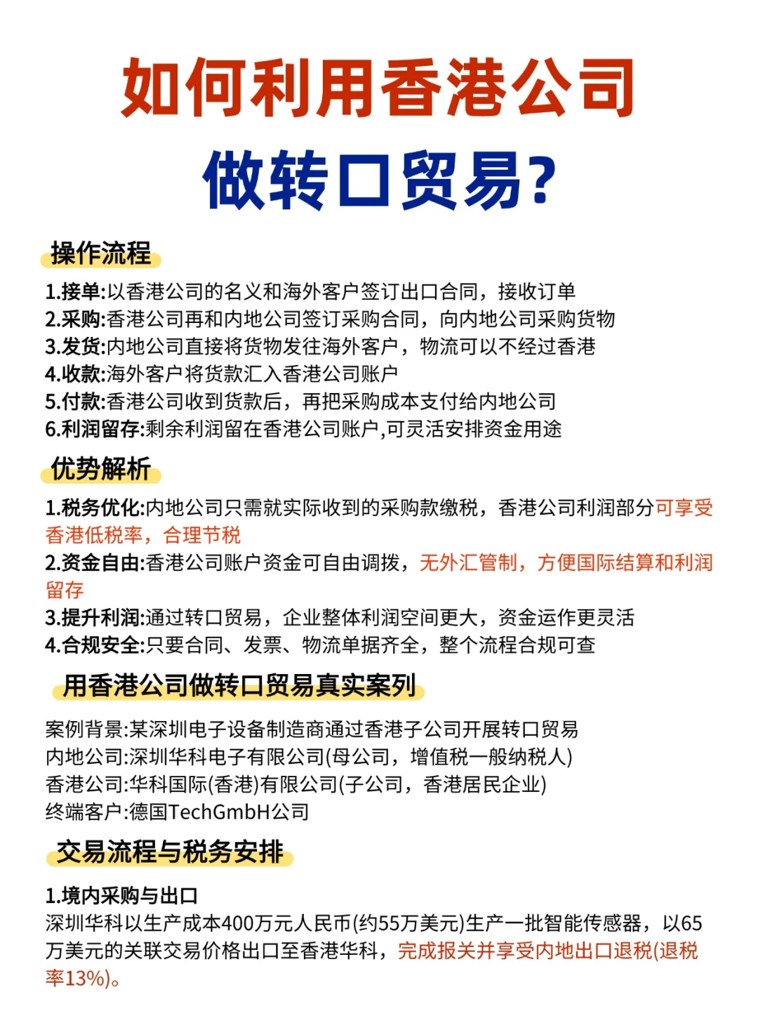 香港公司做转口贸易全流程，助你秒懂！