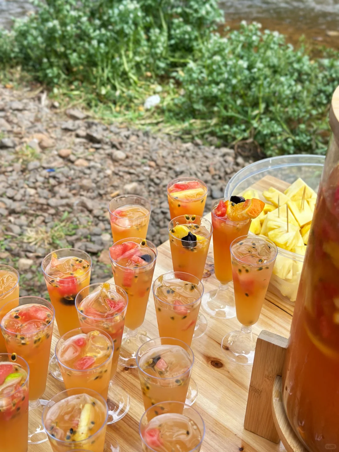 带上一桶水果茶? 去野炊啦～?