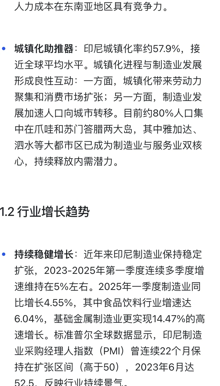 2025印尼制造业市场报告