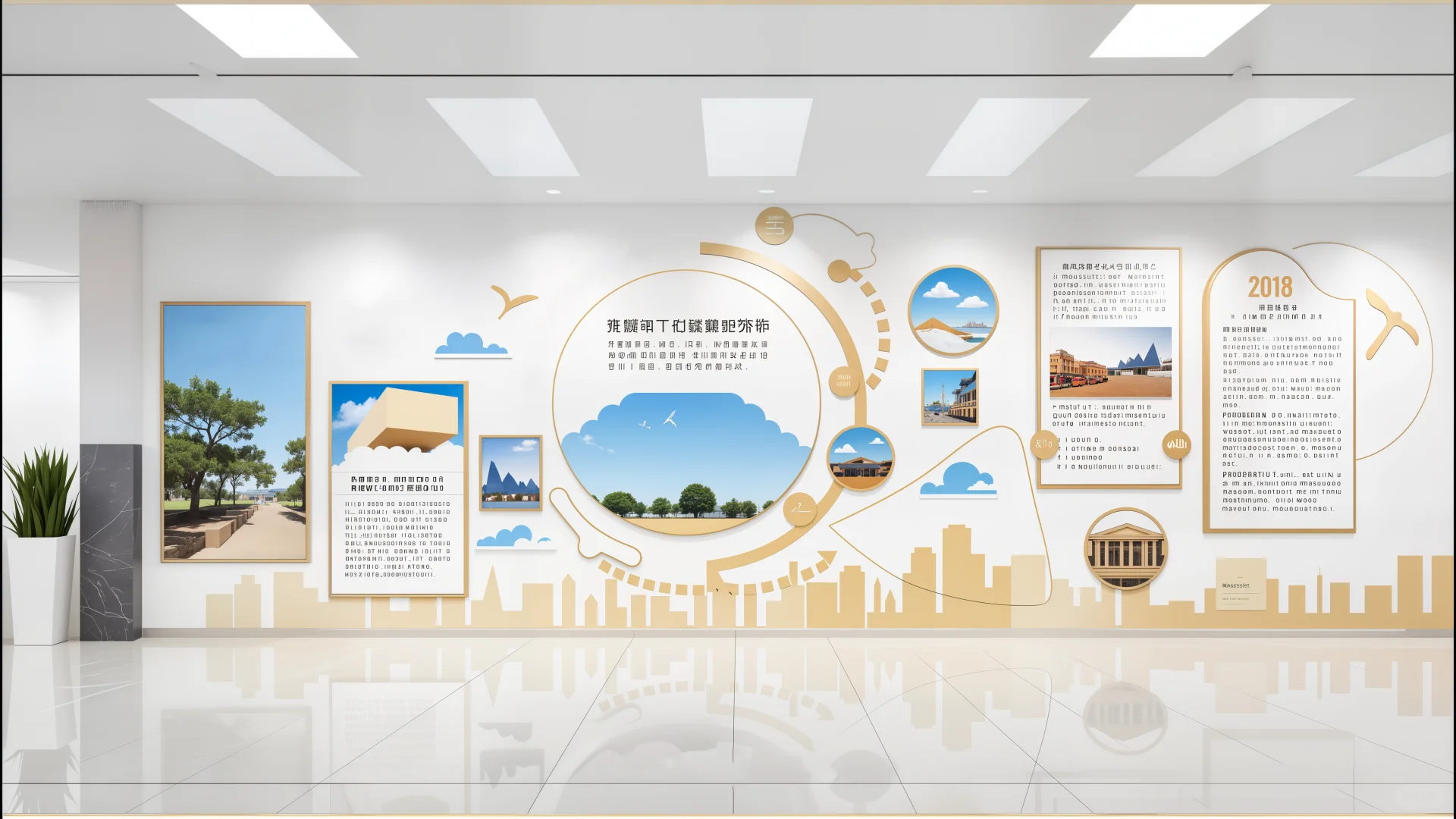 金棕文化墙藏着企业多少时光？