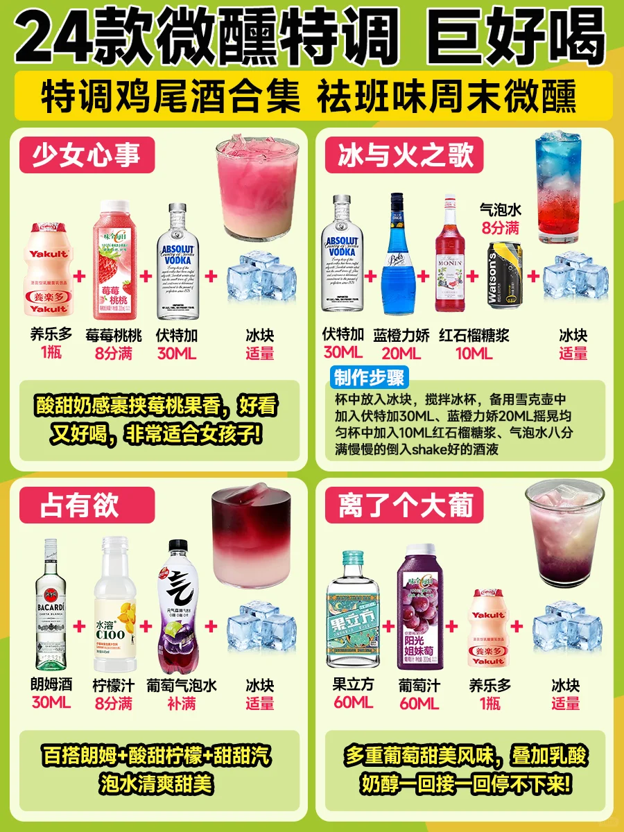 24款微醺特调 巨好喝❗️鸡尾酒合集
