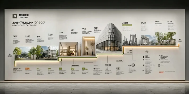 现代企业发展展示墙，见证企业成长历程?️