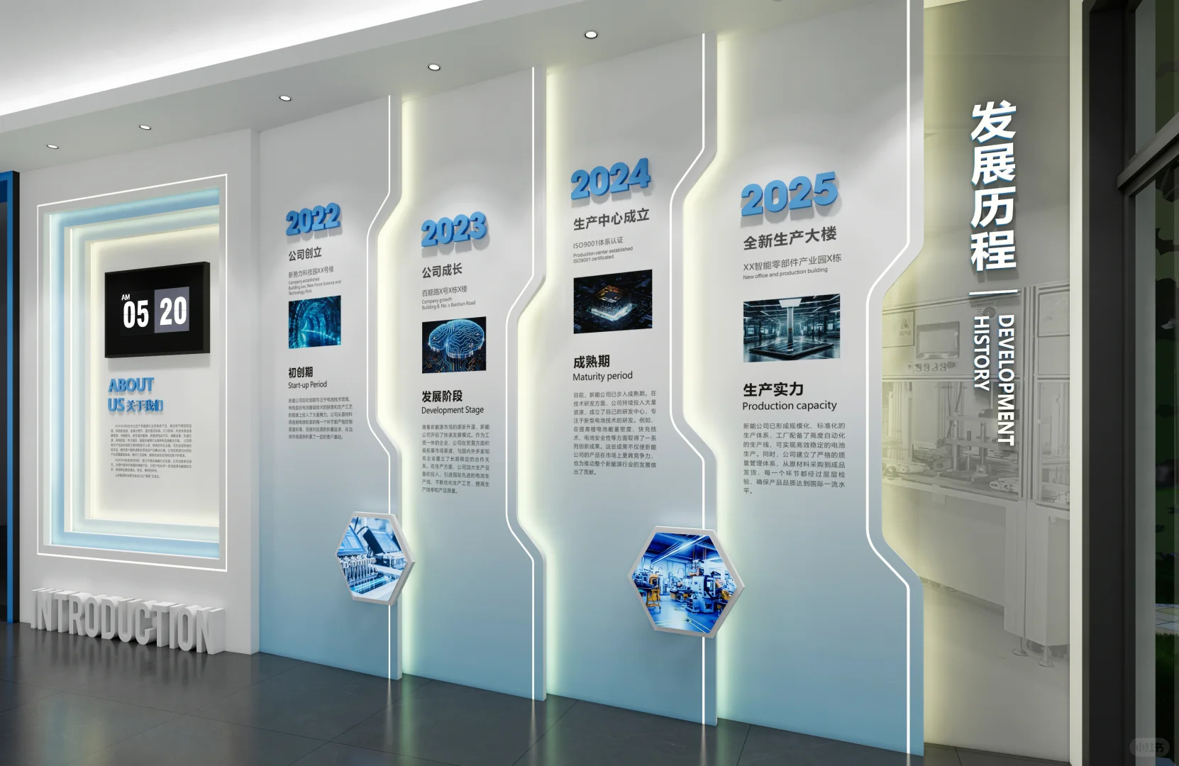 企业发展历程文化墙 | 简约 高级