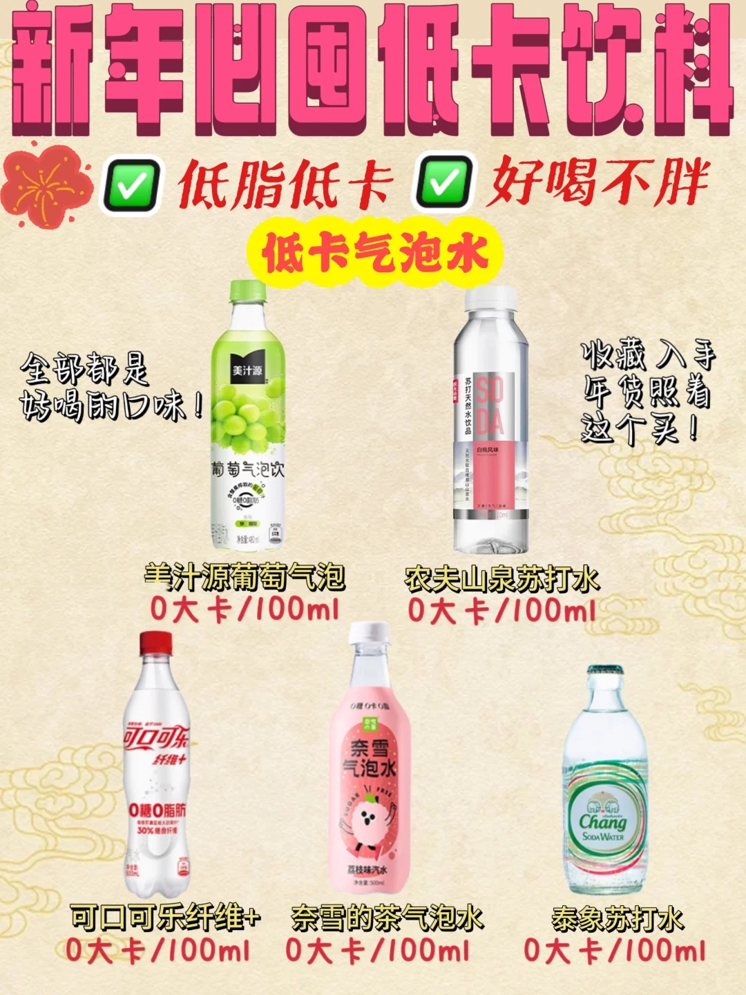 减脂期低卡饮料合集?低卡好喝 照着囤！