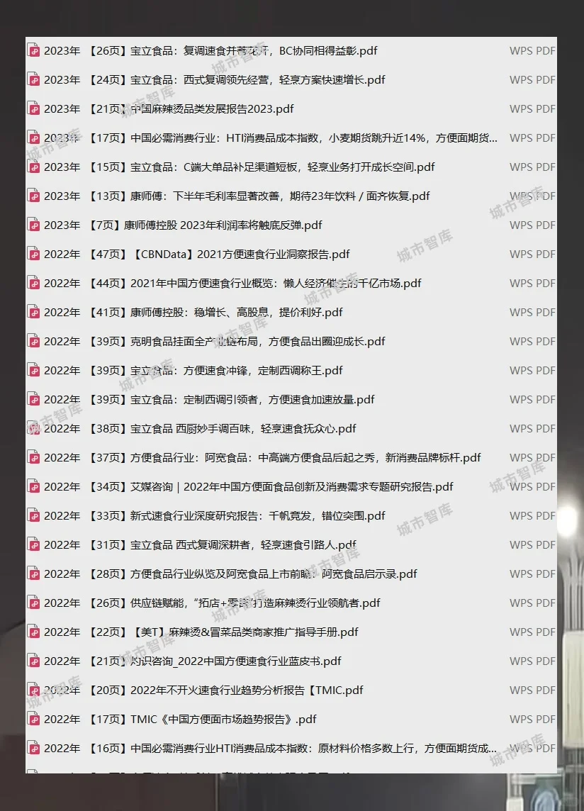 方便面行业市场发展研究报告消费投资调研