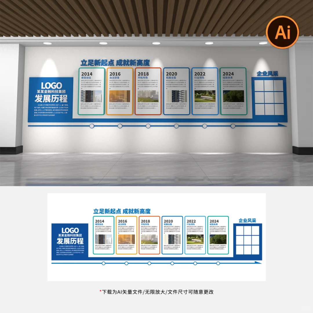 企业发展历程大事记荣誉墙文化墙发展史素材