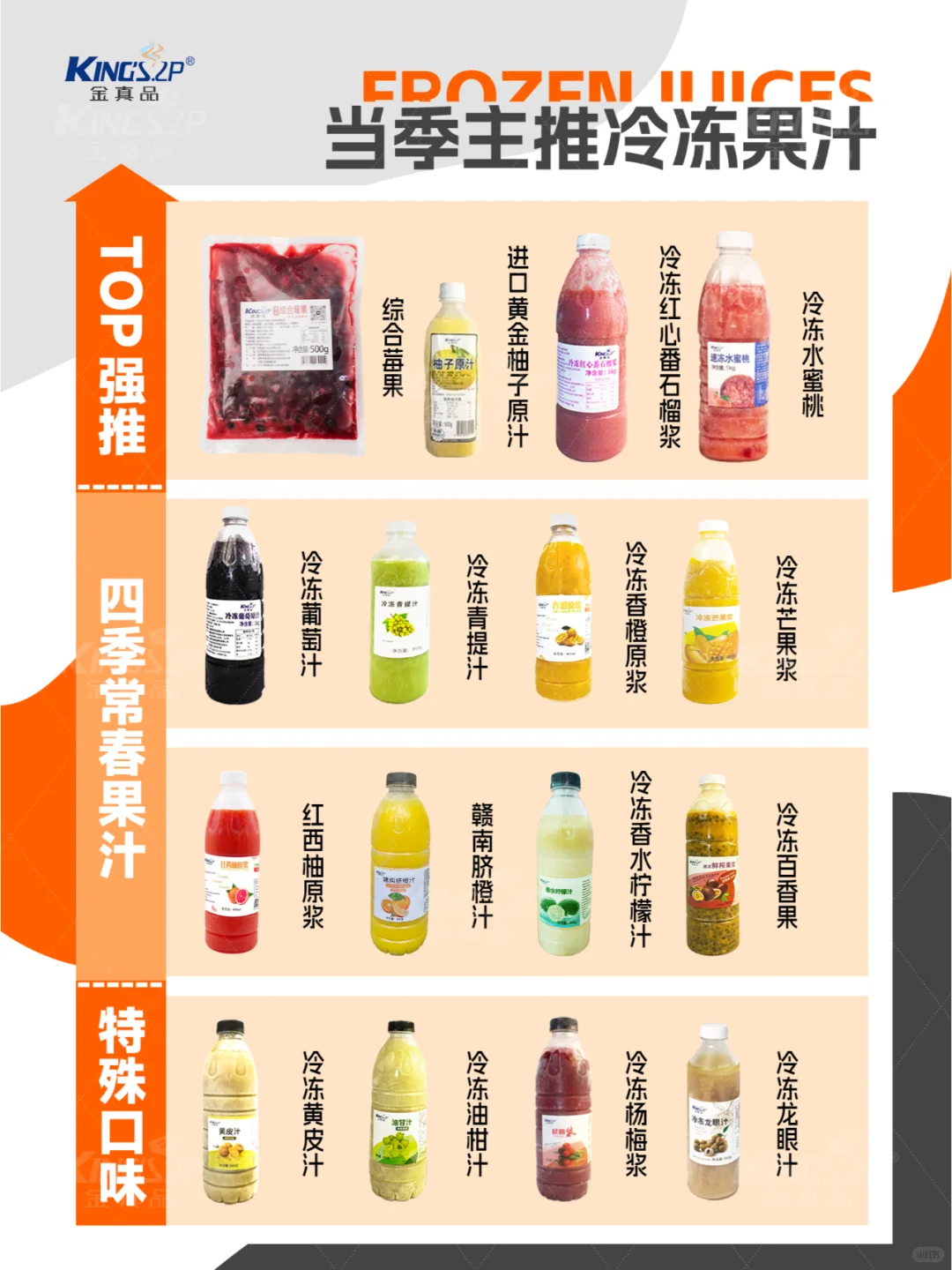常用的冷冻果汁合集，爆款热款都有??