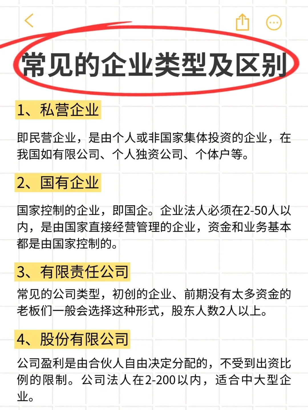 初创者请看：常见的企业类型及区别