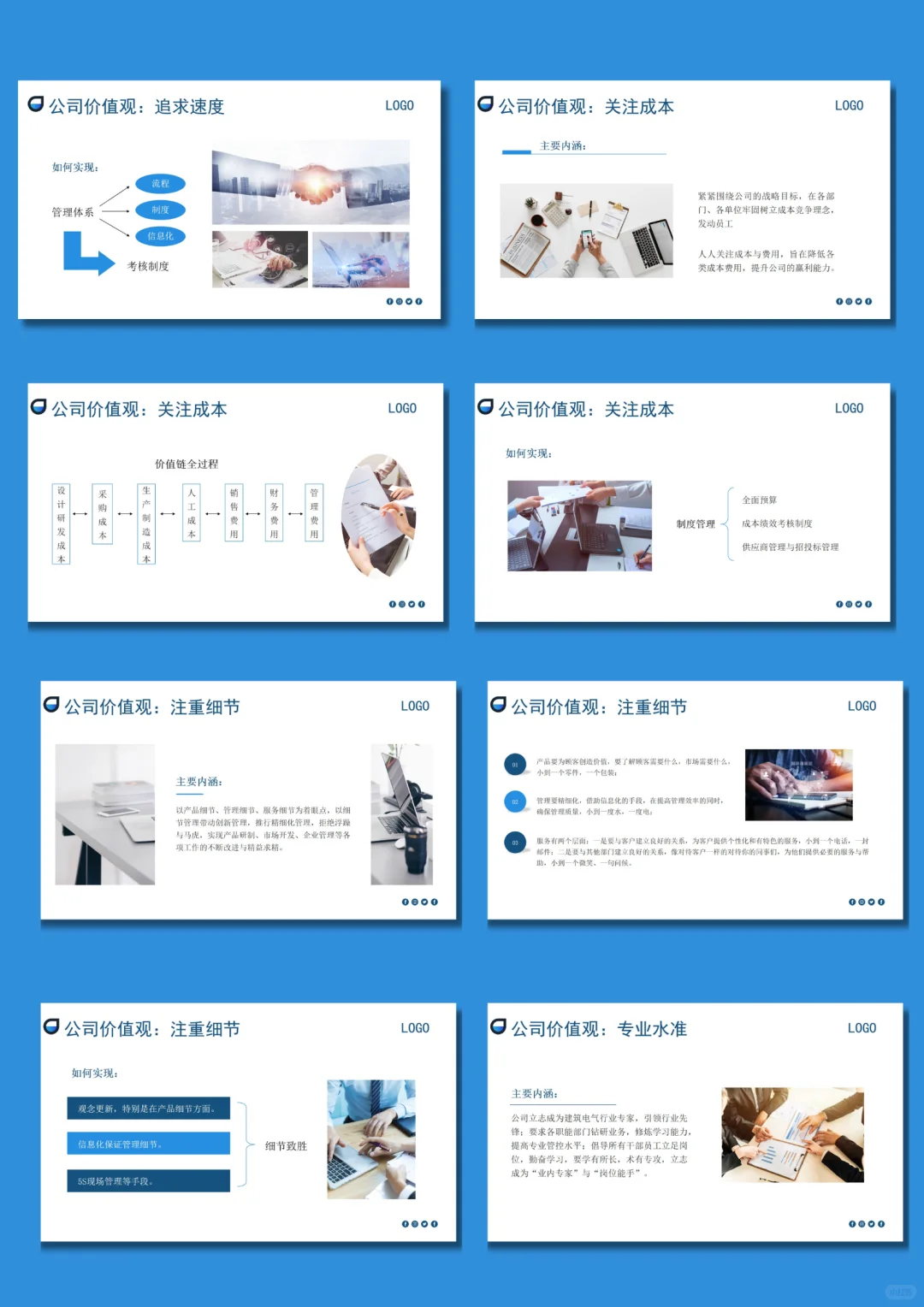 企业核心价值观PPT模板