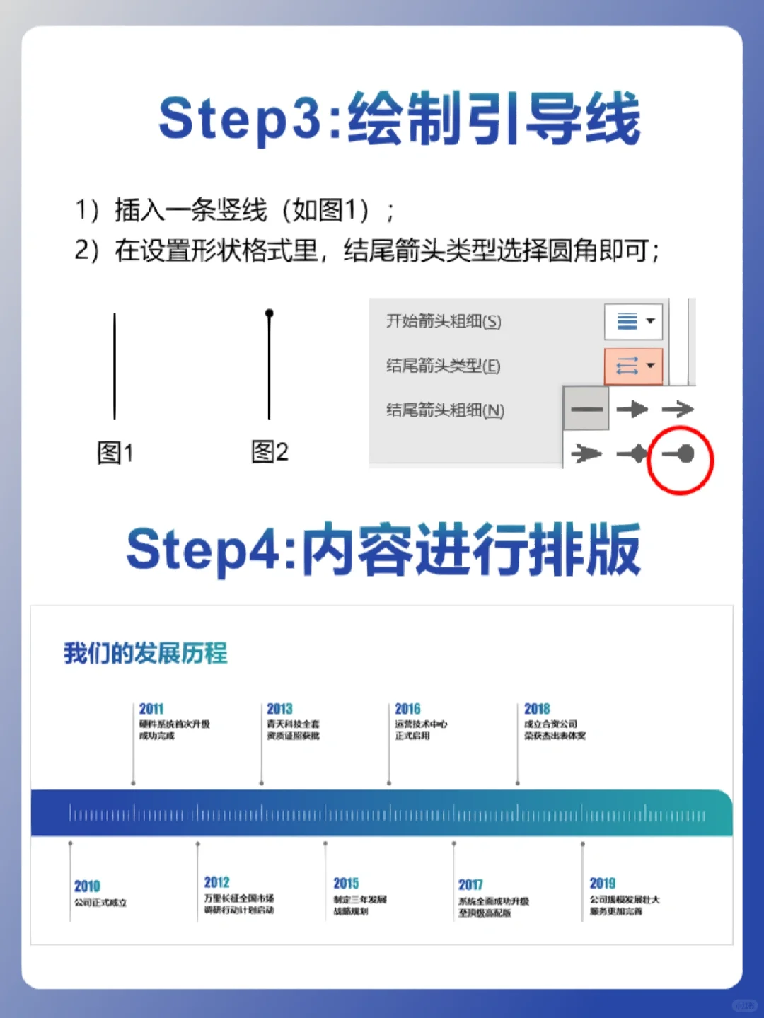 PPT练习第30天-公司发现历程-刻度线绘制