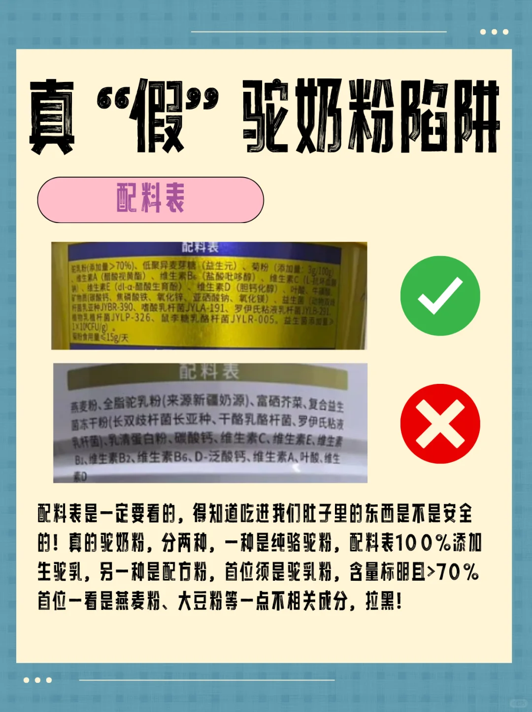 真“假”驼奶粉陷阱