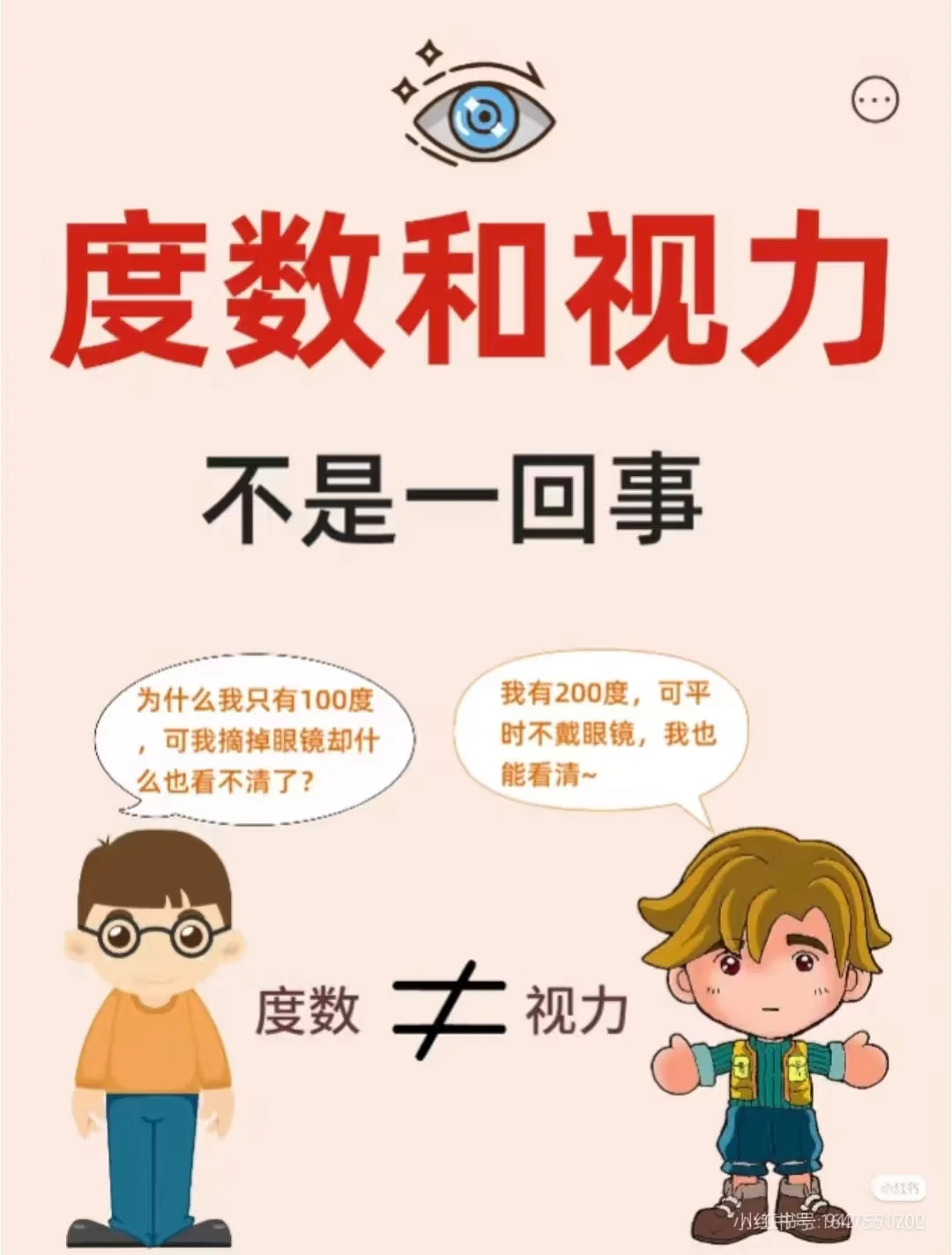 裸视力和近视度数的区别