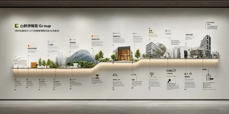 现代企业发展展示墙，见证企业成长历程?️