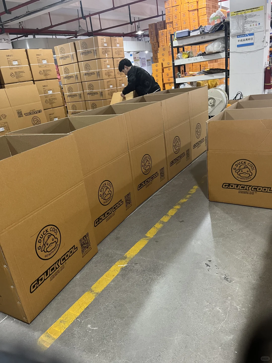 今天来到工厂参观，工人都很认真，鞋子很赞