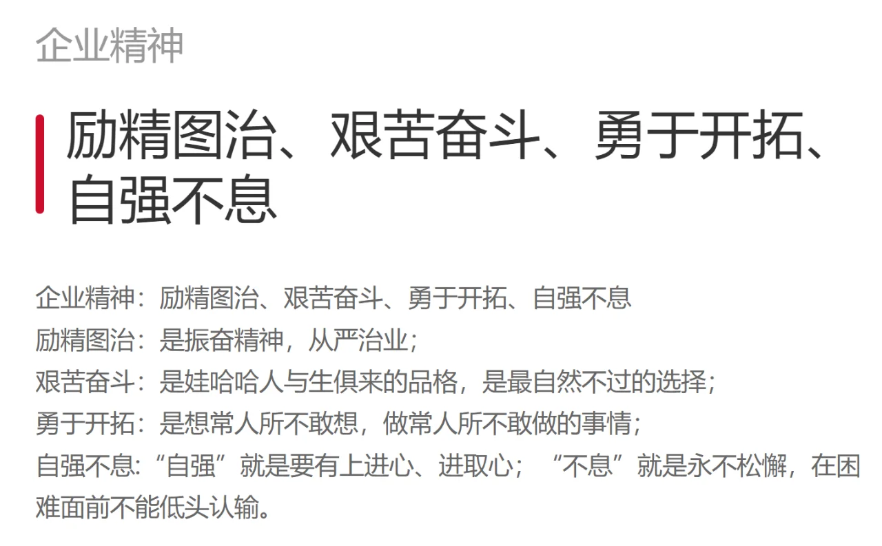 娃哈哈的企业文化——核心理念体系