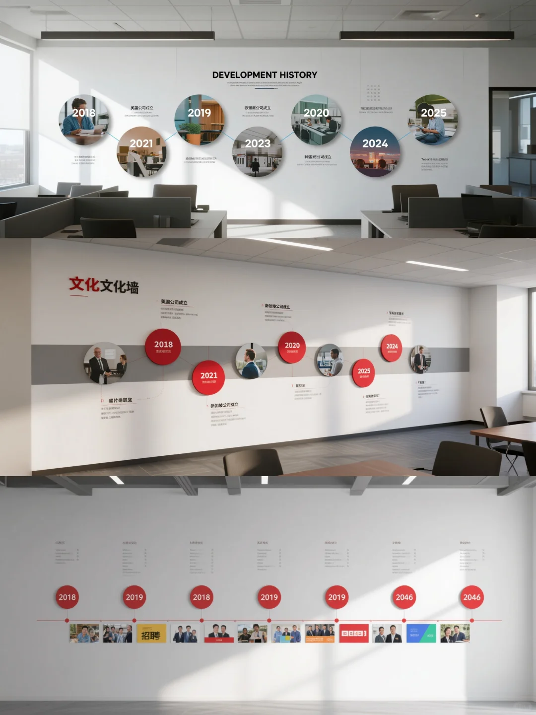精彩的企业来时路-发展历程文化墙