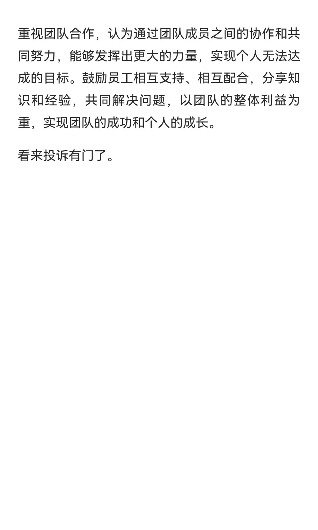 大公司的价值观