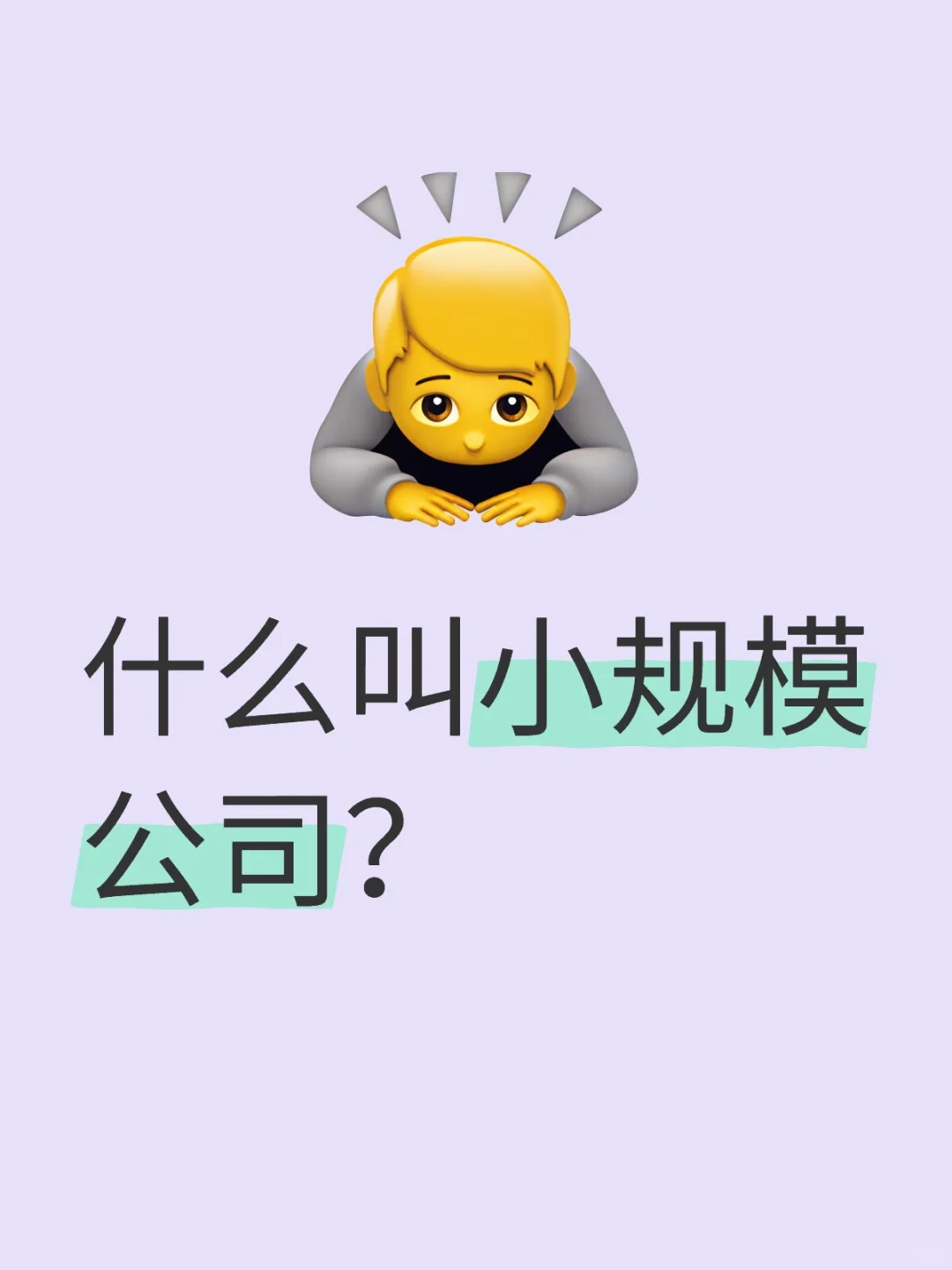 什么叫小规模公司？