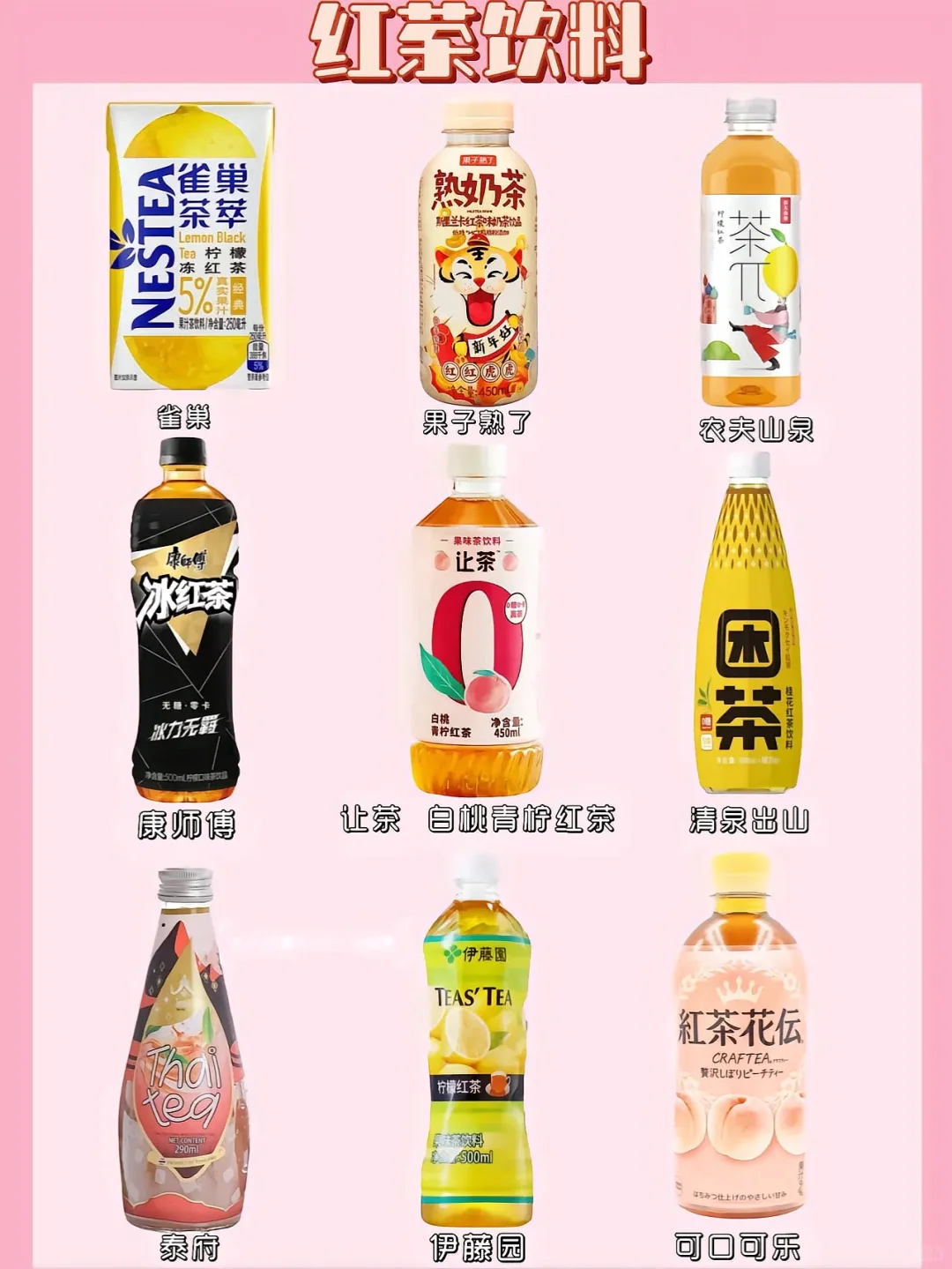 选茶纠结症必看！?4大系列36款茶饮料?