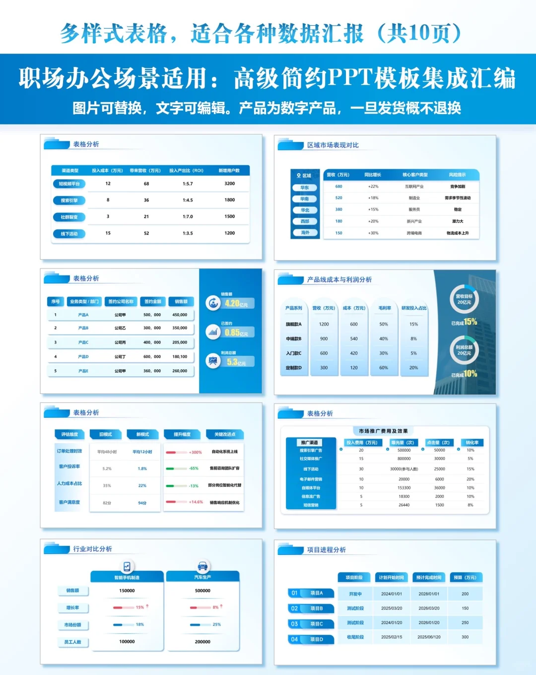 职场办公场景适用：高级简约PPT模板
