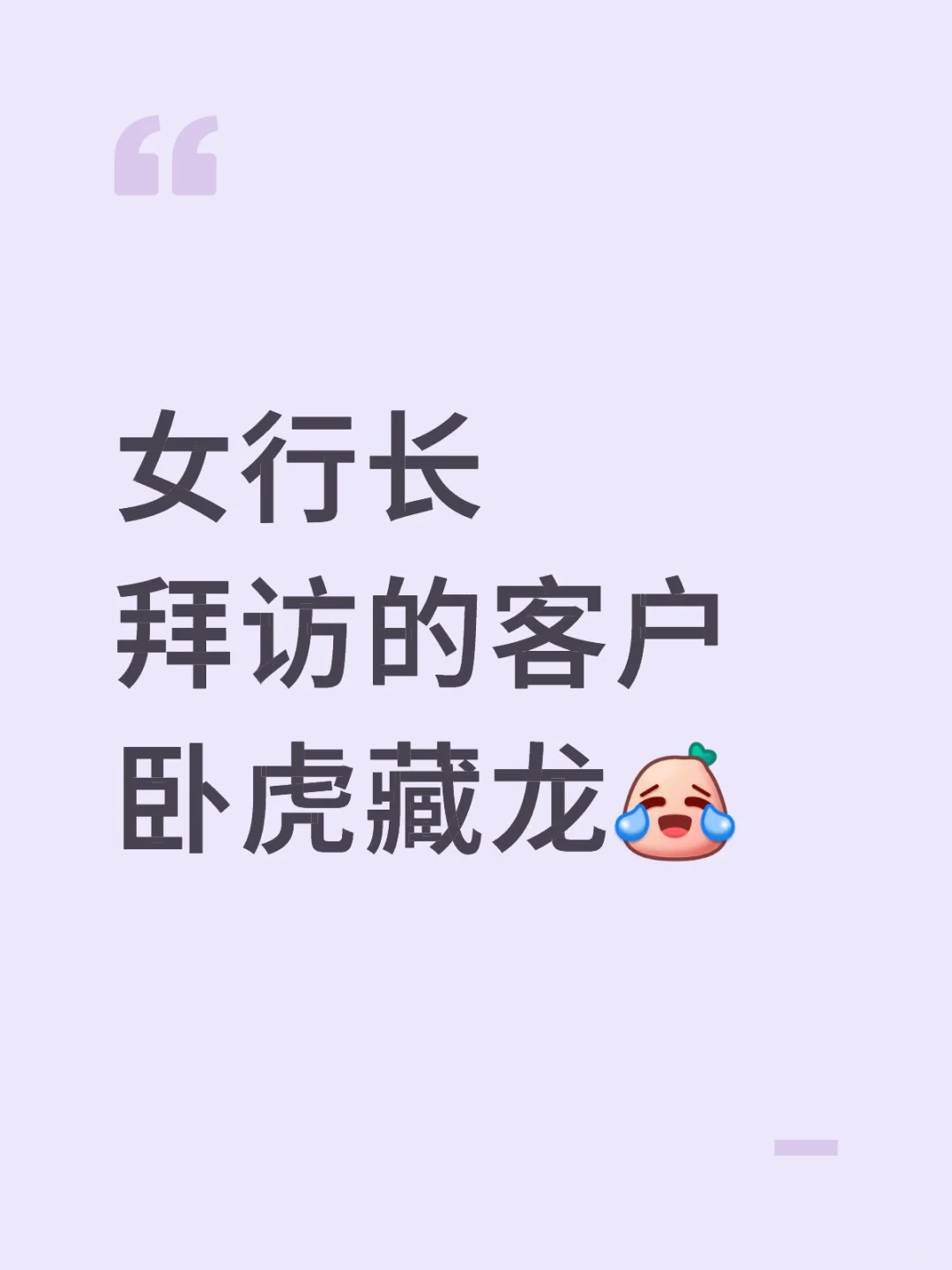 女行长拜访的客户卧虎藏龙