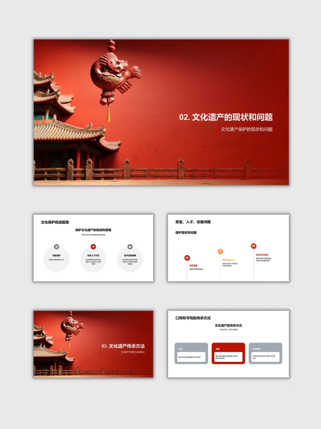 【119】文化遗产保护与传承PPT模板