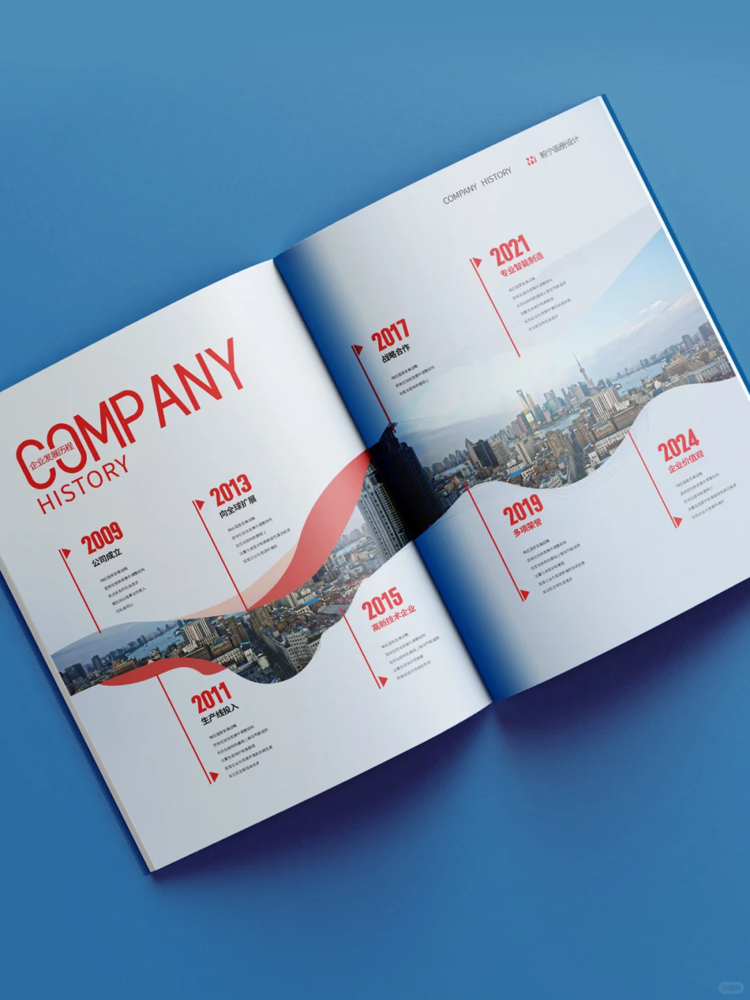 企业发展历程不要这么设计！简直美爆了！