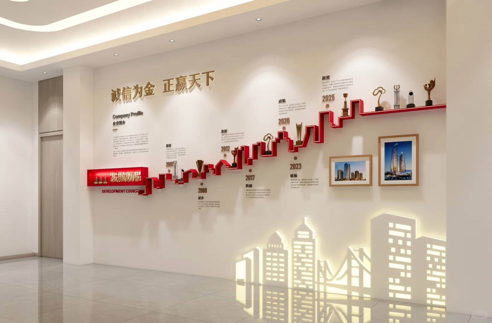 高级感爆棚的企业发展历程墙设计思路分享✨