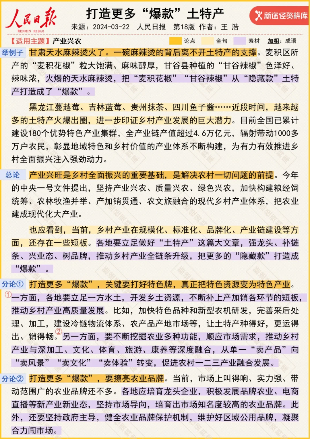 今日学习-产业助农