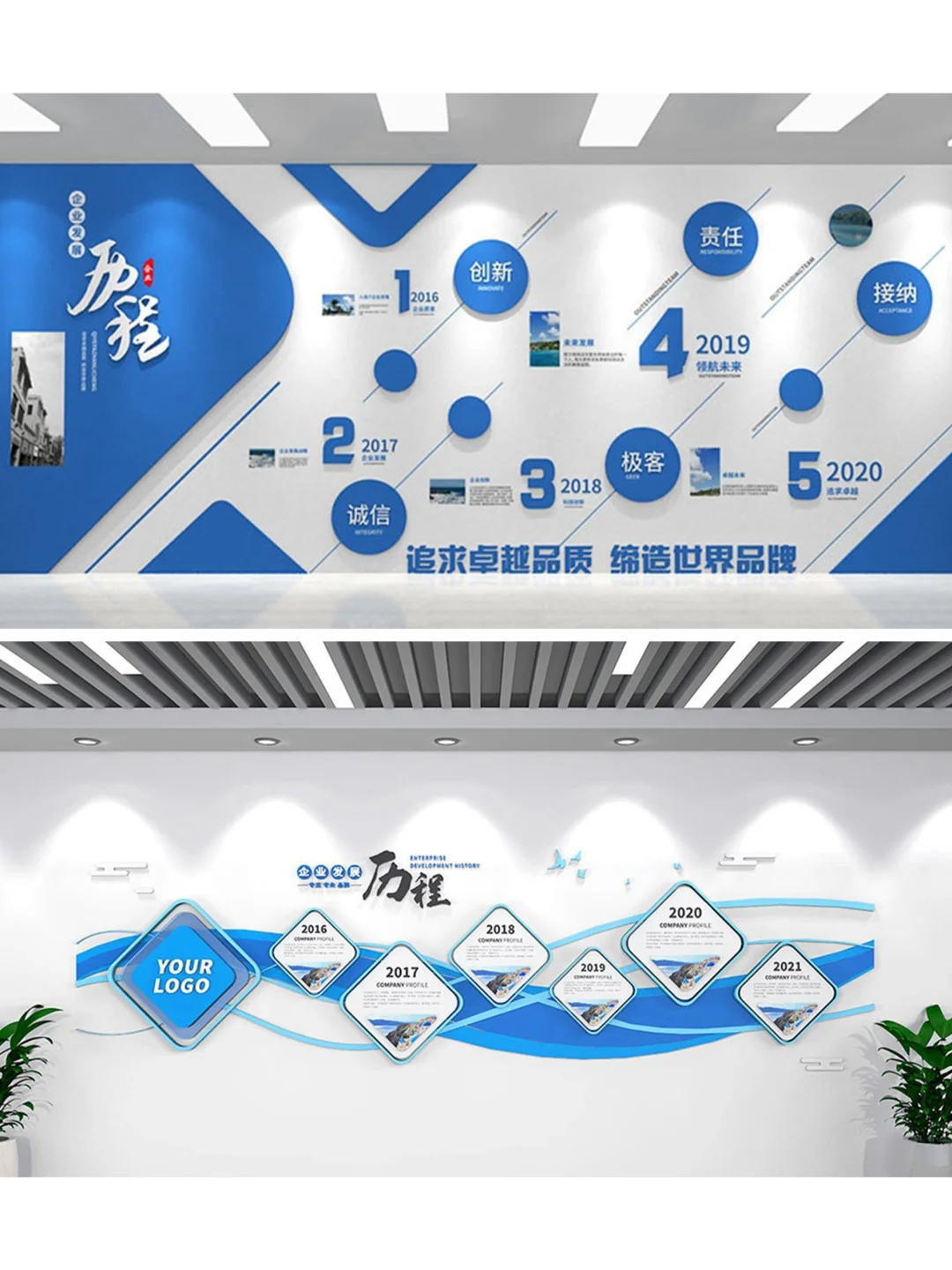 企业历程展示墙不仅是装饰，还是一种激励！