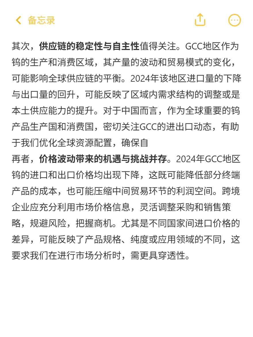 GCC钨：进口价暴跌18.7%，中国掘金