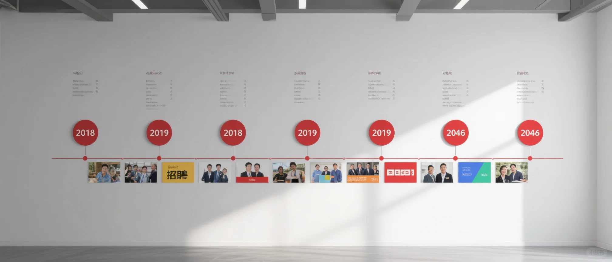 精彩的企业来时路-发展历程文化墙