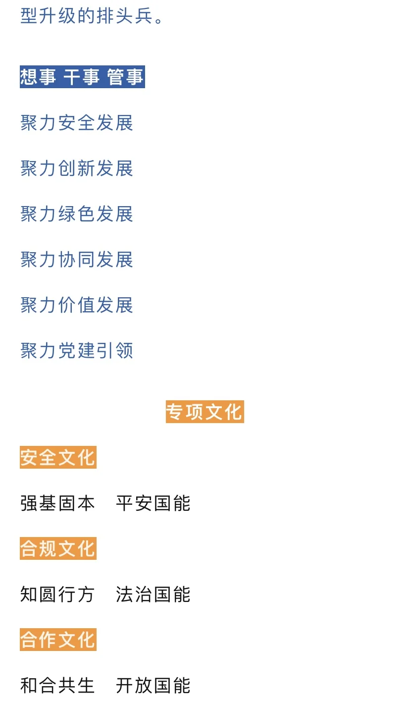 国家能源集团企业核心价值理念