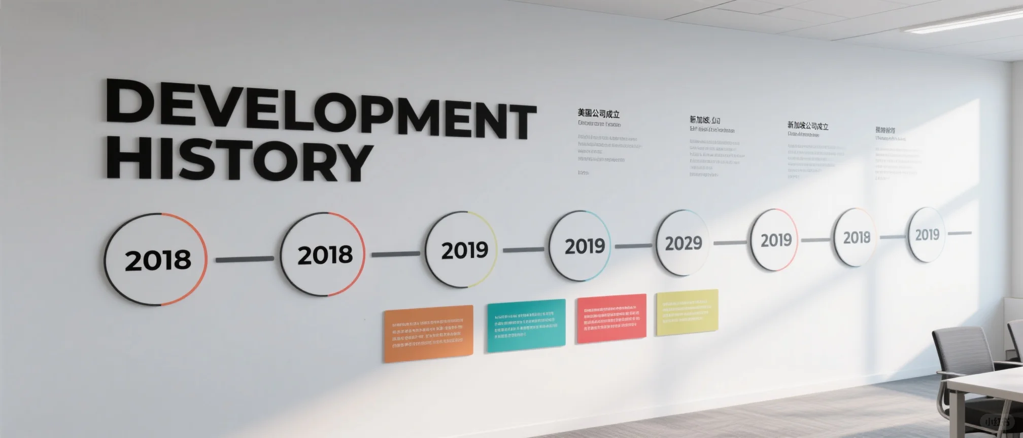 精彩的企业来时路-发展历程文化墙
