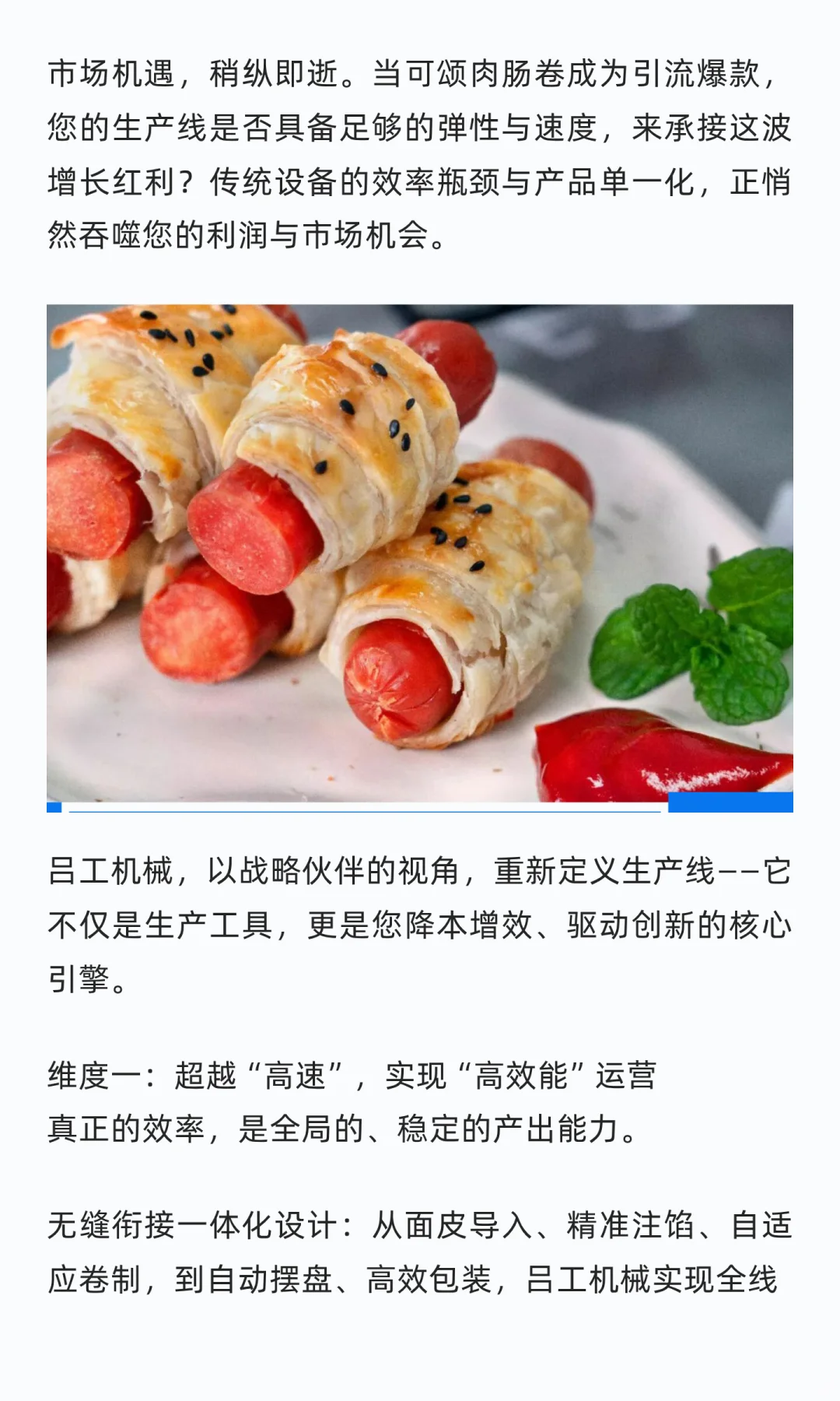 可颂肉肠卷生产线，您的产能倍增与创新引擎