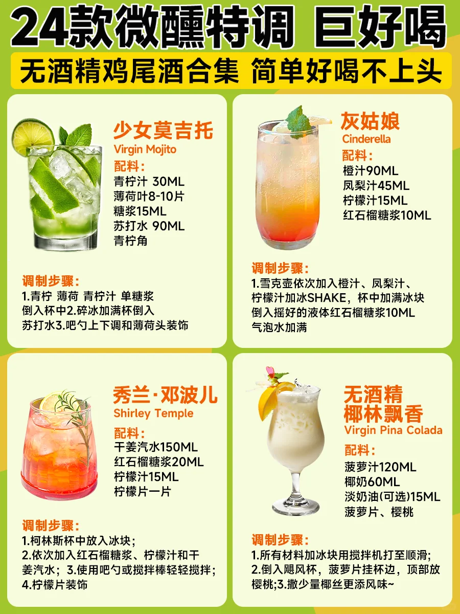 24款微醺特调 巨好喝❗️鸡尾酒合集