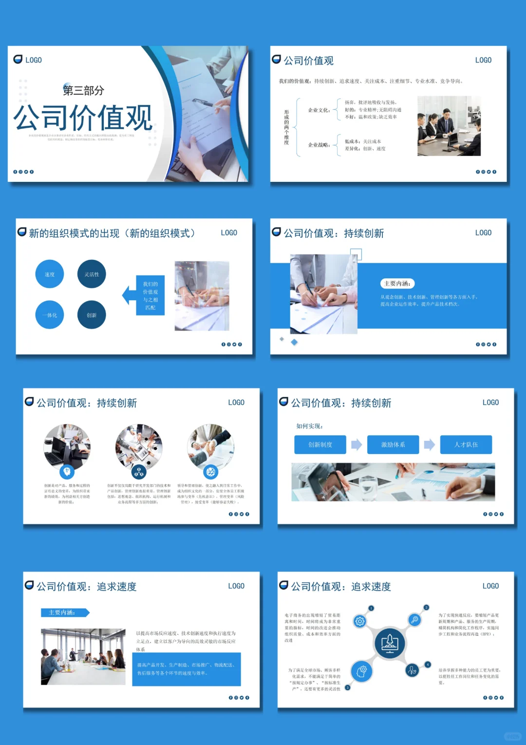 企业核心价值观PPT模板