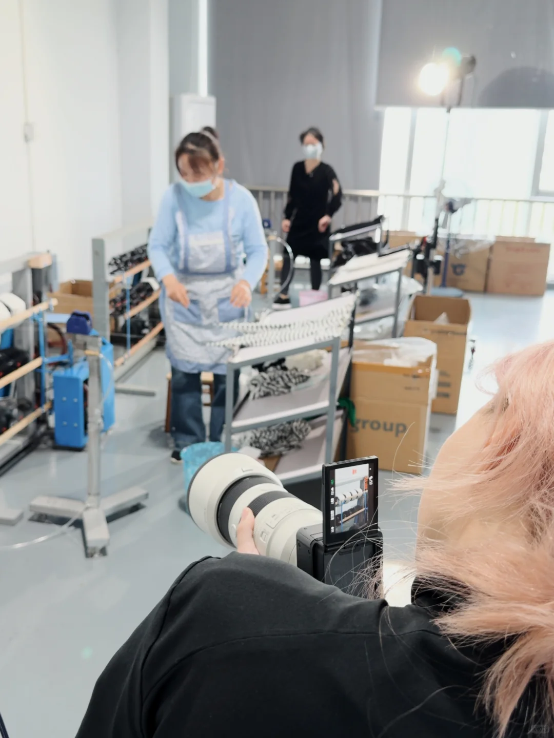 来伊芙丽工厂拍针织制作工序啦～