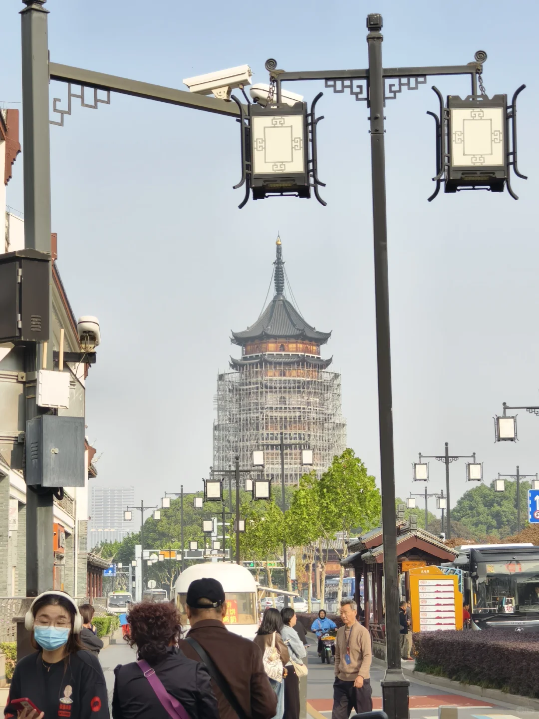 苏州北寺塔维修。