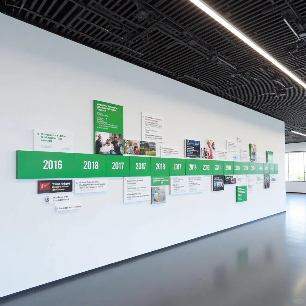 绿色历程墙，见证企业可持续发展之路